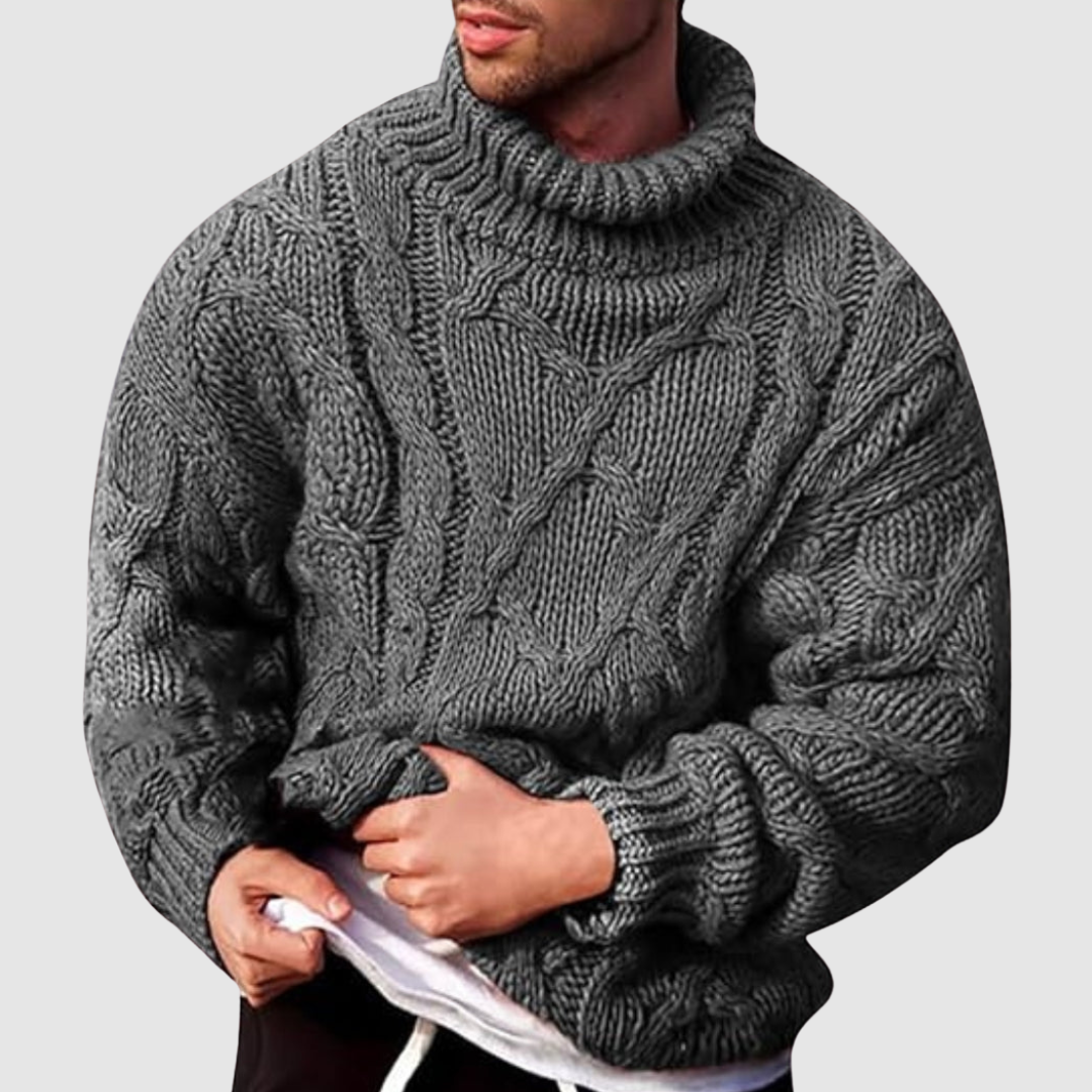 Heren Gebreide Trui met Col – Warm & Stijlvol