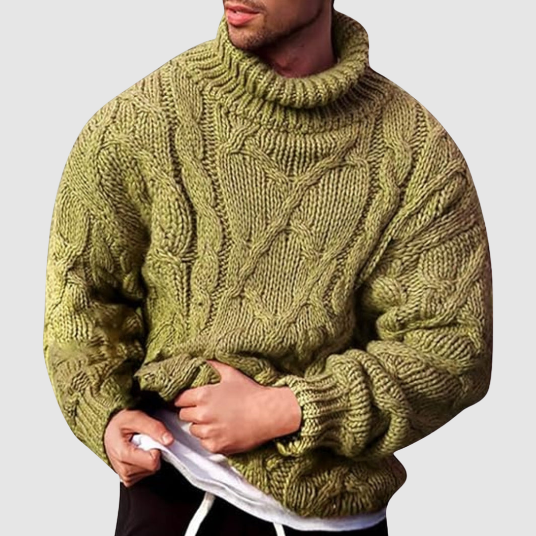 Heren Gebreide Trui met Col – Warm & Stijlvol