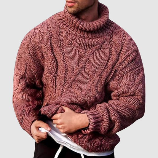 Heren Gebreide Trui met Col – Warm & Stijlvol