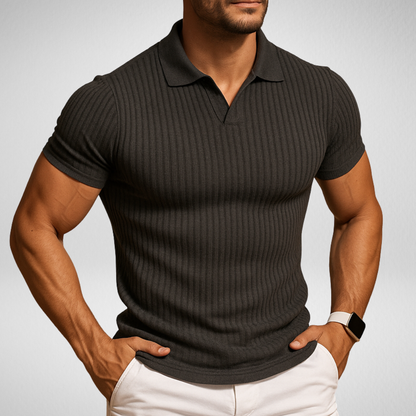 Heren Polo Shirt met V-Hals – Slim Fit - Stijlvol