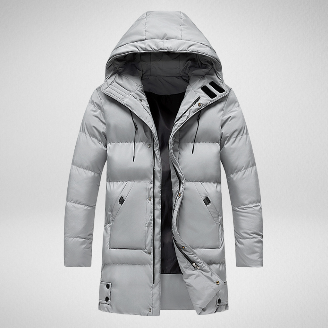 Heren Lange Winterjas – Warm & Stijlvol - Gewatteerd