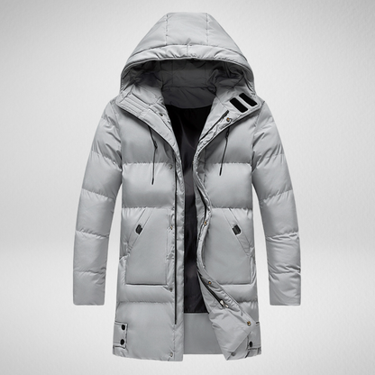 Heren Lange Winterjas – Warm & Stijlvol - Gewatteerd