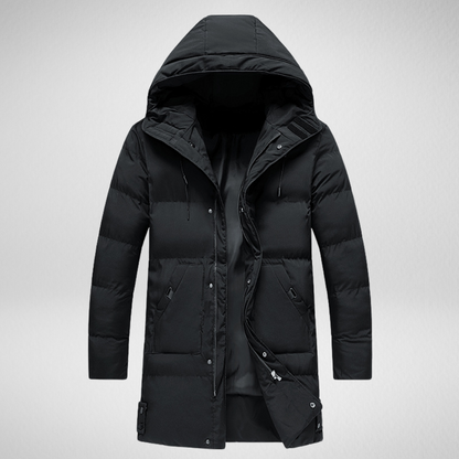 Heren Lange Winterjas – Warm & Stijlvol - Gewatteerd