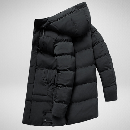Heren Lange Winterjas – Warm & Stijlvol - Gewatteerd