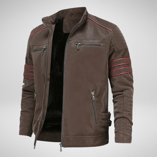Heren PU Leren Motorjack – Biker Stijl – Herfst/Winter