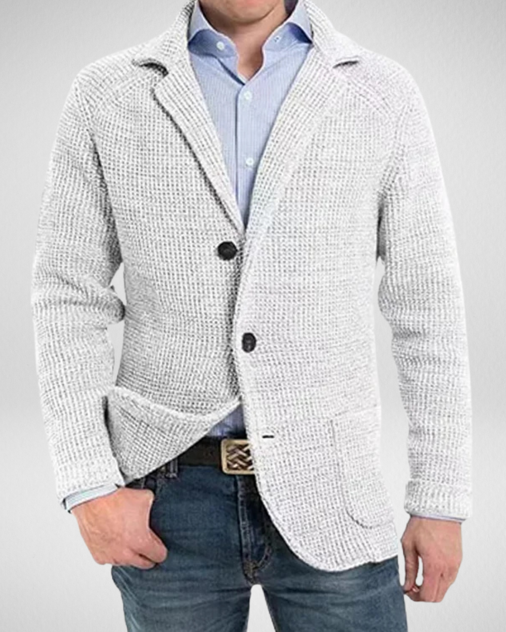 Heren Gebreide Blazer – Elegant & Comfortabel – Casual/Business