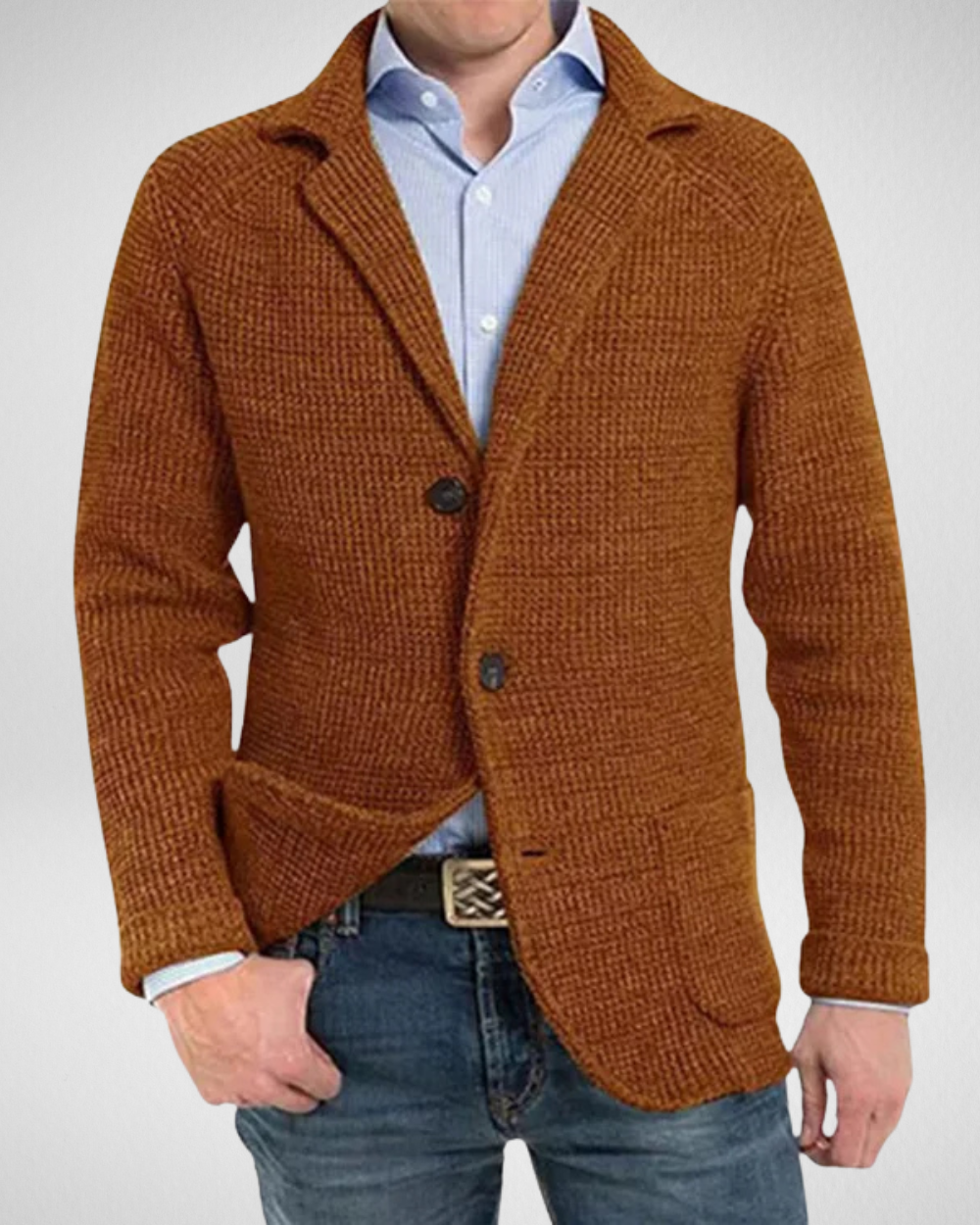 Heren Gebreide Blazer – Elegant & Comfortabel – Casual/Business