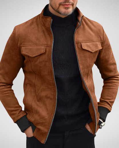 Heren Herfst Jack met Opstaande Kraag – Casual & Stijlvol