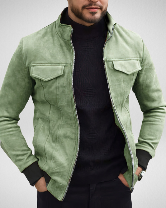 Heren Herfst Jack met Opstaande Kraag – Casual & Stijlvol
