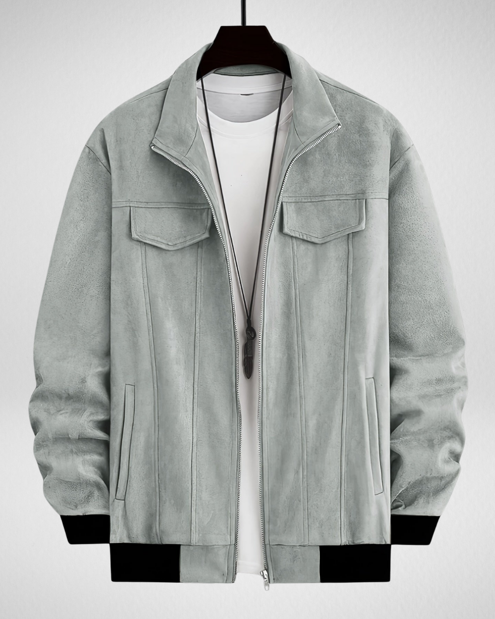 Heren Herfst Jack met Opstaande Kraag – Casual & Stijlvol