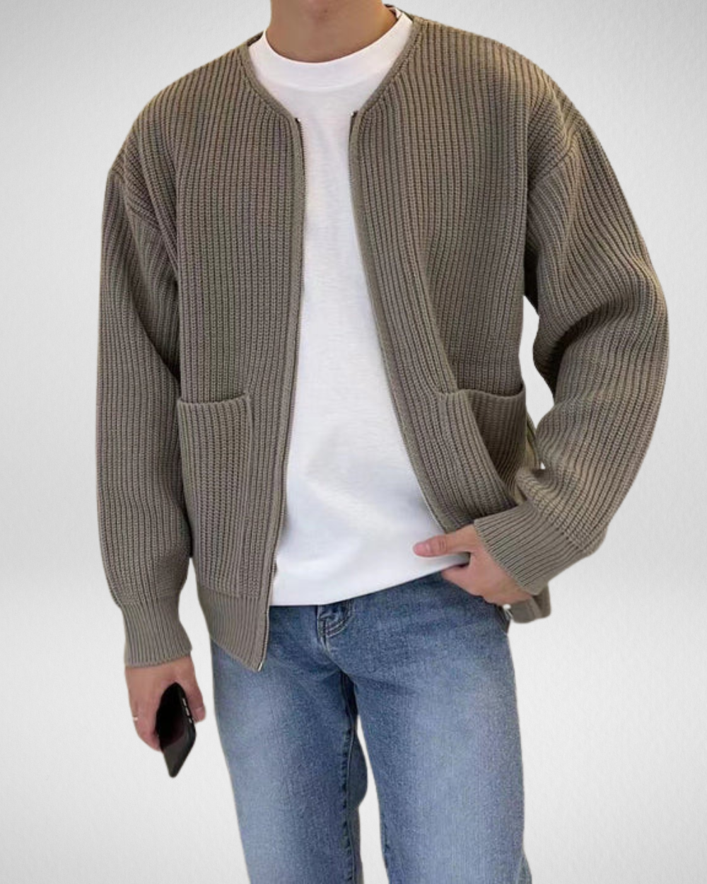 Heren Gebreide Cardigan – Comfortabel – Modern Design