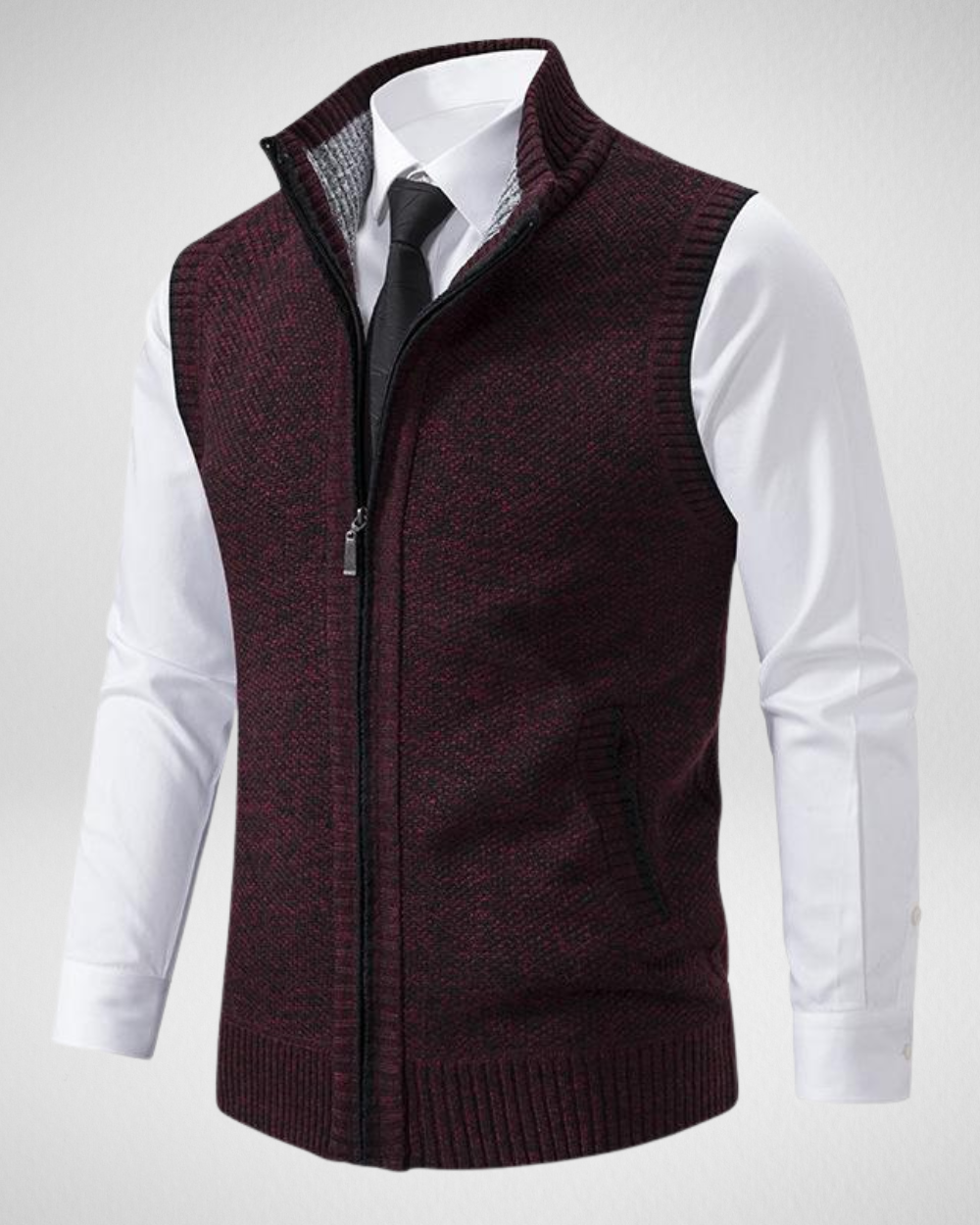 Heren Gebreid Business Vest – Elegant & Comfortabel