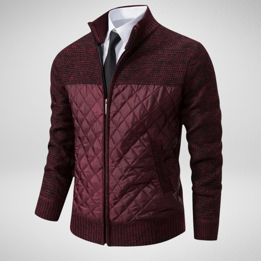 Heren Gebreide Jas – Klassieke Stijl - Gewatteerd Design