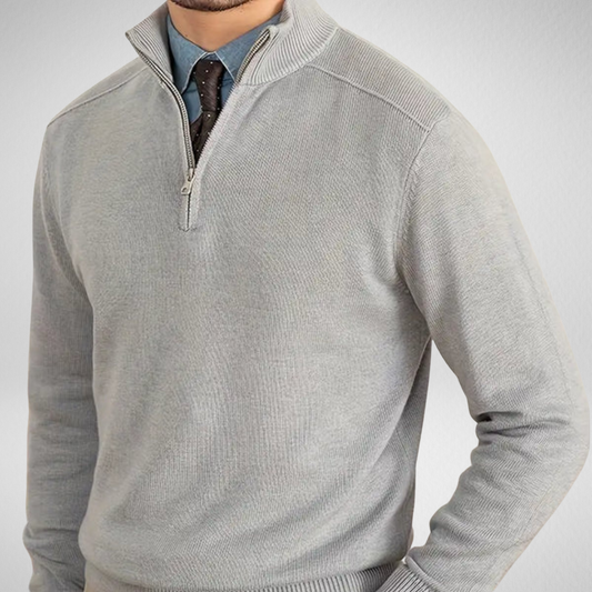 Heren Trui met Quarter-zip – Luxe - Herfst/Winter