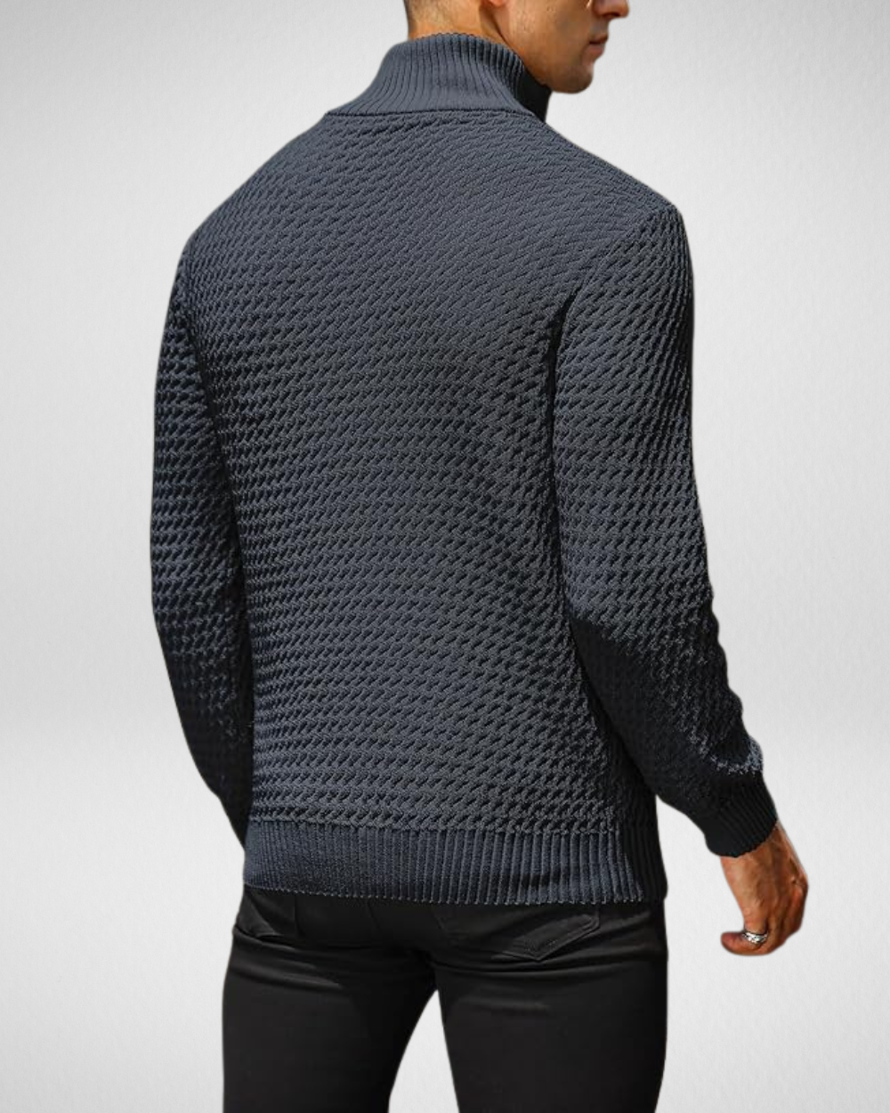 Heren Quarter-Zip Trui – Warm & Stijlvol - Gebreid