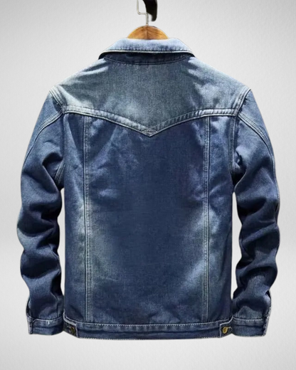 Herfst/Winter Heren Denimjack – Met Fleecevoering