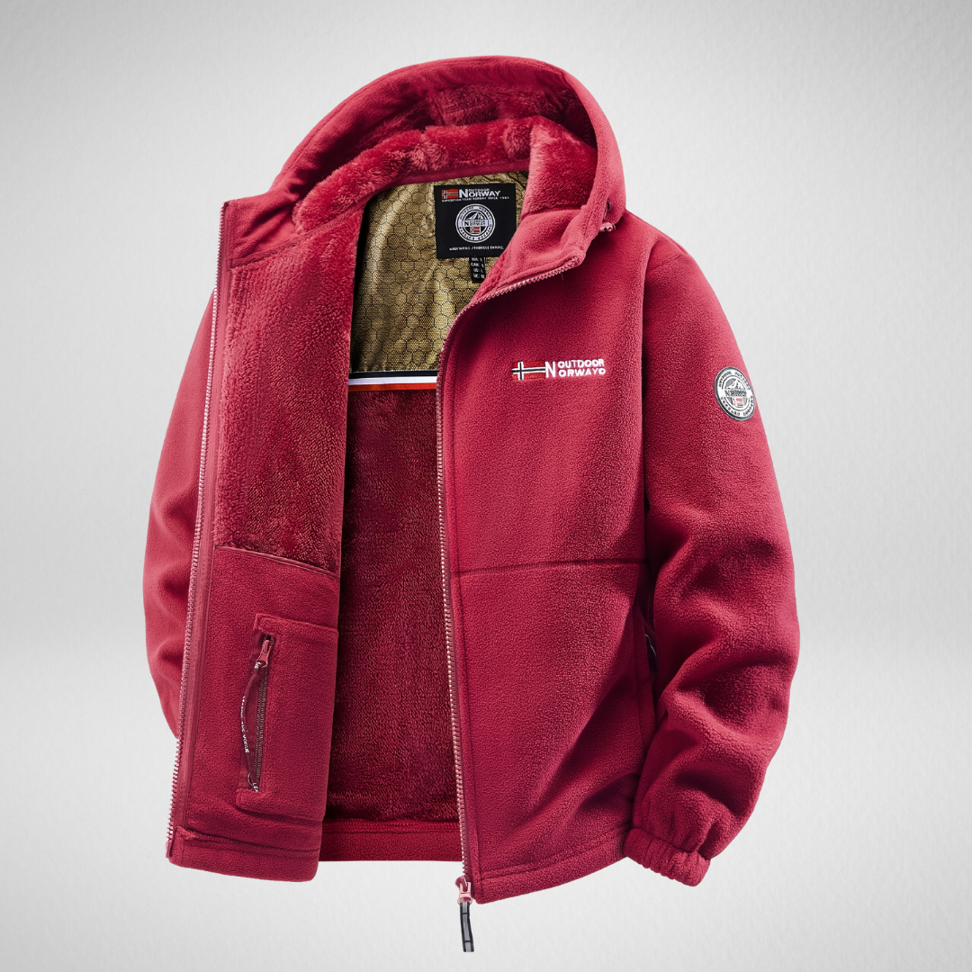 Heren Fleece Jas – Capuchon &  Rits – Outdoor Winter