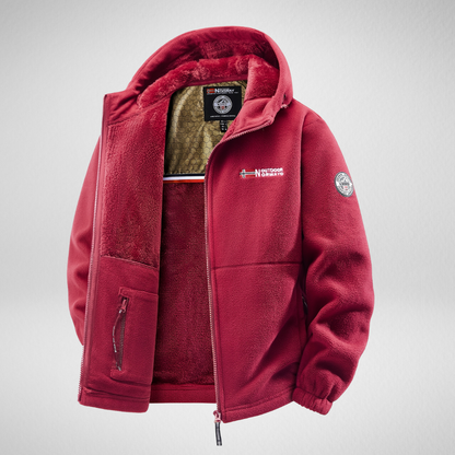Heren Fleece Jas – Capuchon &  Rits – Outdoor Winter