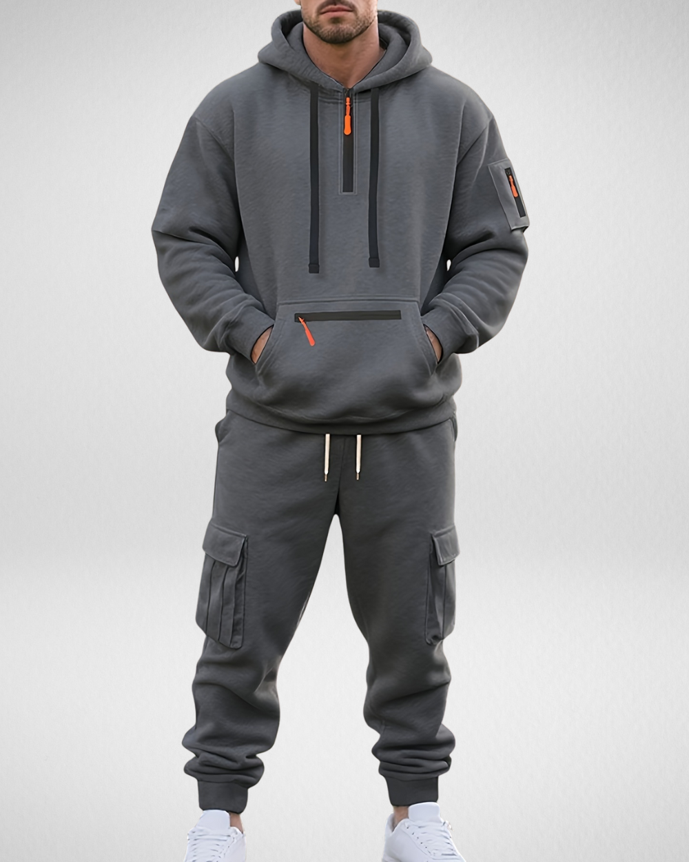 Heren Trainingspak – Hoodie & Cargo Broek – Winter
