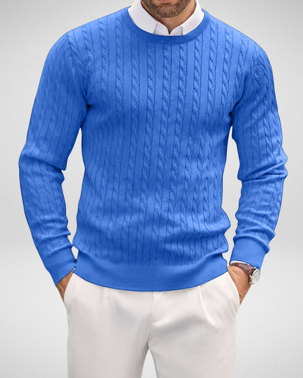 Heren Kabeltrui – Ronde Hals – Klassieke Look