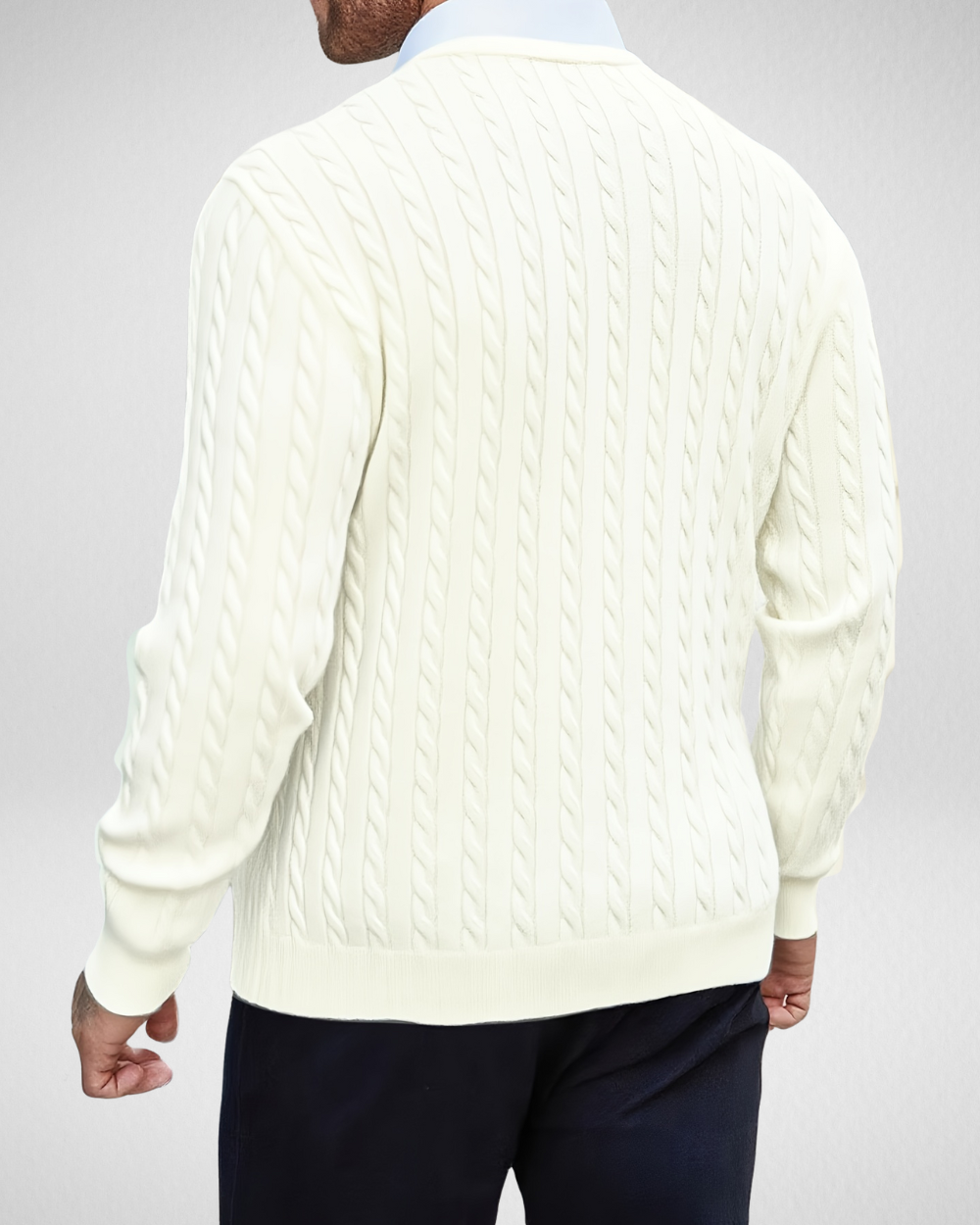 Heren Kabeltrui – Ronde Hals – Klassieke Look