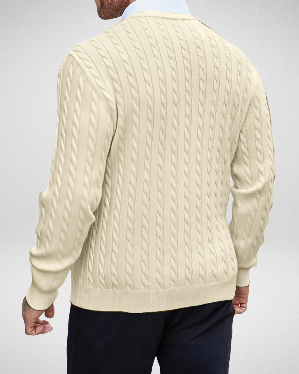 Heren Kabeltrui – Ronde Hals – Klassieke Look