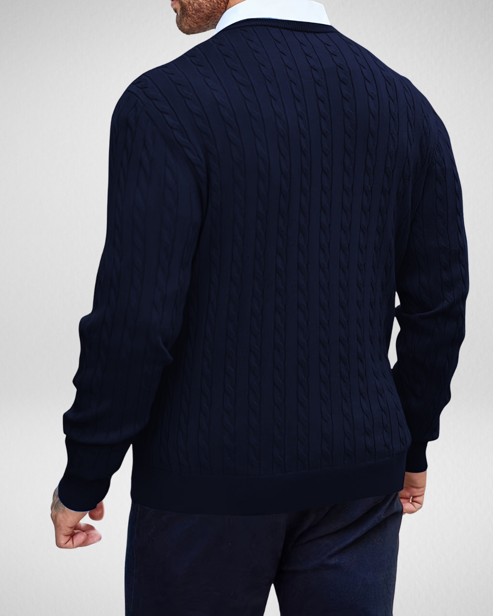 Heren Kabeltrui – Ronde Hals – Klassieke Look