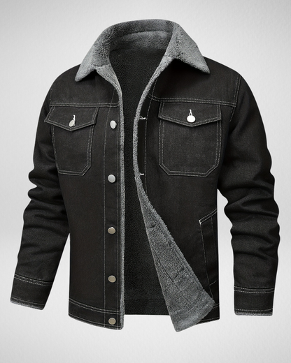 Heren Denim Jas – Voering & Kraag – Winter/Herfst