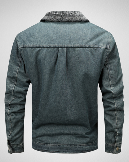 Heren Denim Jas – Voering & Kraag – Winter/Herfst