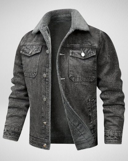 Heren Denim Jas – Voering & Kraag – Winter/Herfst