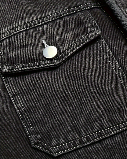 Heren Denim Jas – Voering & Kraag – Winter/Herfst