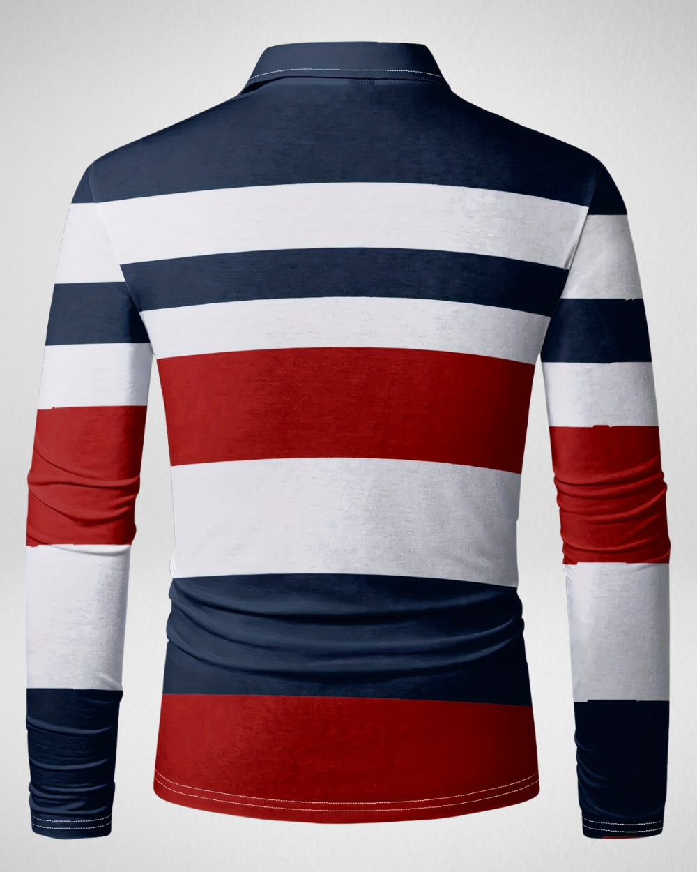 Heren Polo Shirt – Lange Mouw – Gestreepte Casual Look
