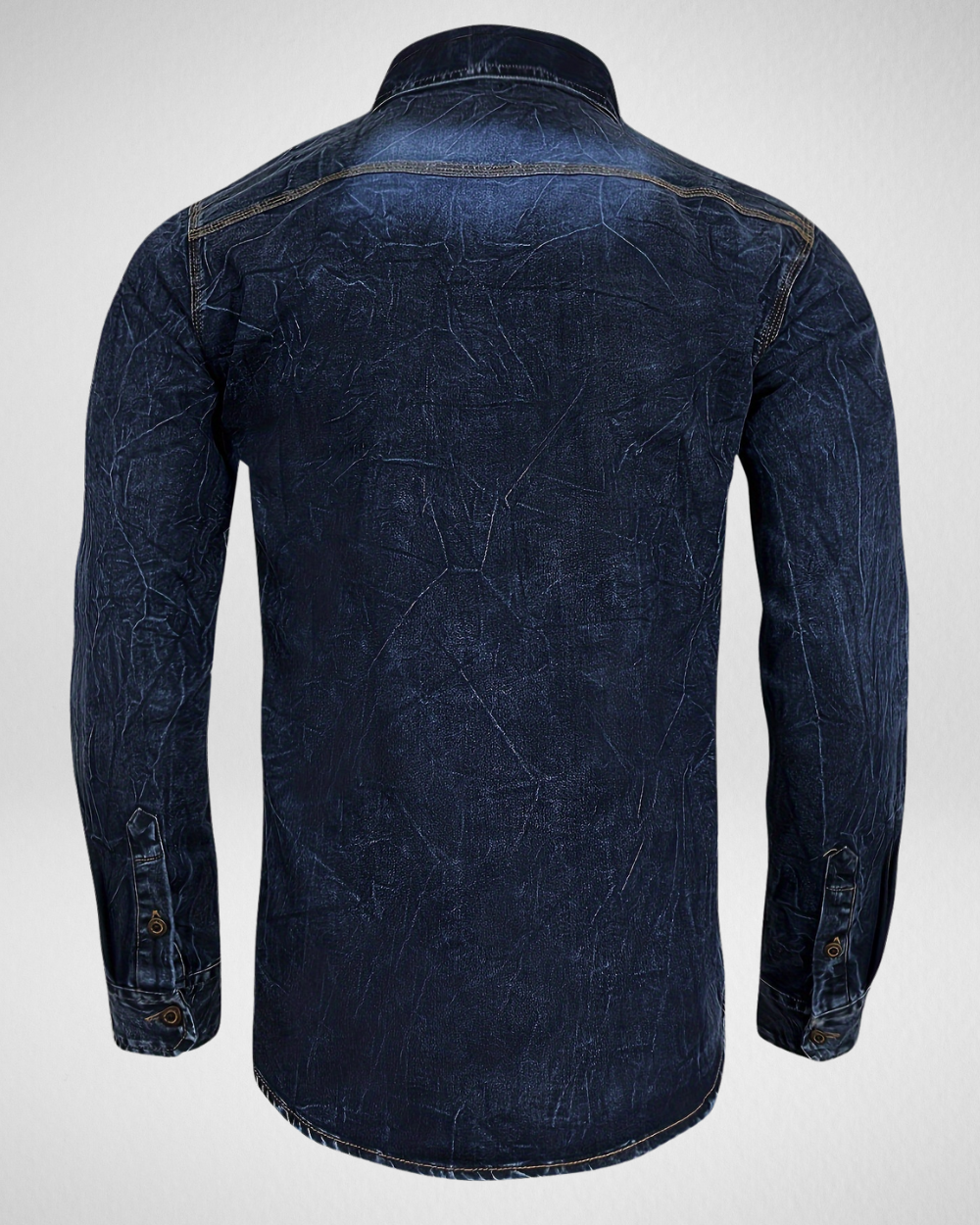 Heren Denim Overhemd – Katoen – Washed