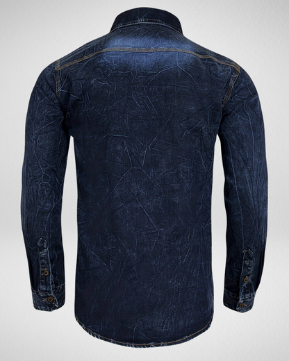 Heren Denim Overhemd – Katoen – Washed