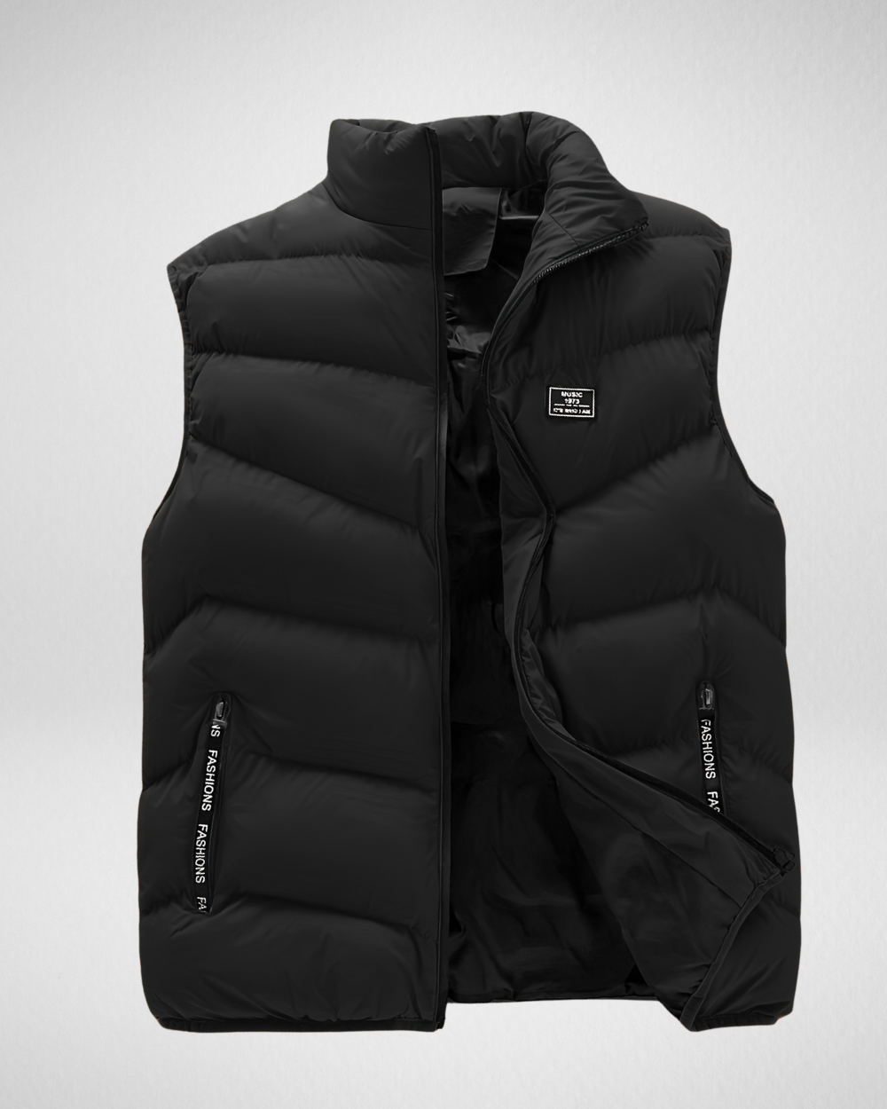 Heren Bodywarmer – Gewatteerd – Met Rits en Hoge Kraag