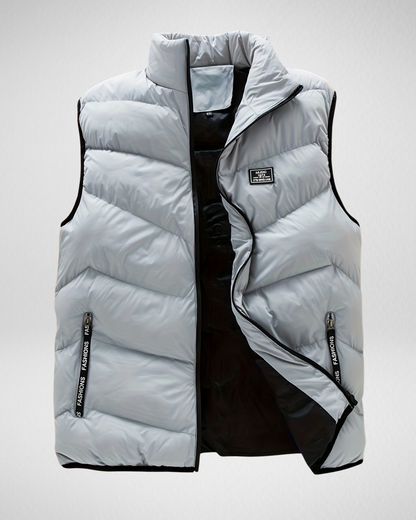 Heren Bodywarmer – Gewatteerd – Met Rits en Hoge Kraag