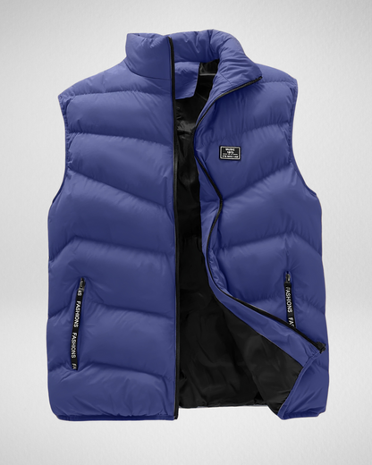 Heren Bodywarmer – Gewatteerd – Met Rits en Hoge Kraag