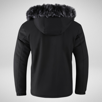 Heren Winterjas met Bontkraag – Gevoerd - Waterdicht