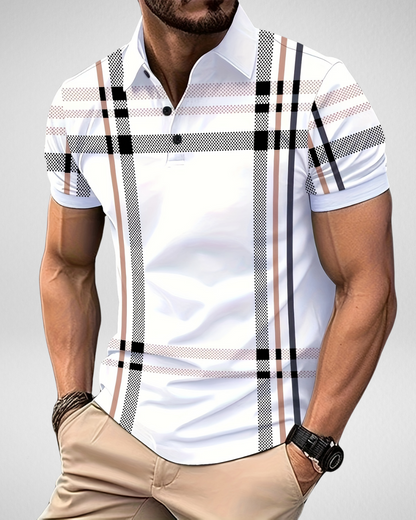 Heren Polo- Ruitpatroon – Slim Fit & Stijlvol Design