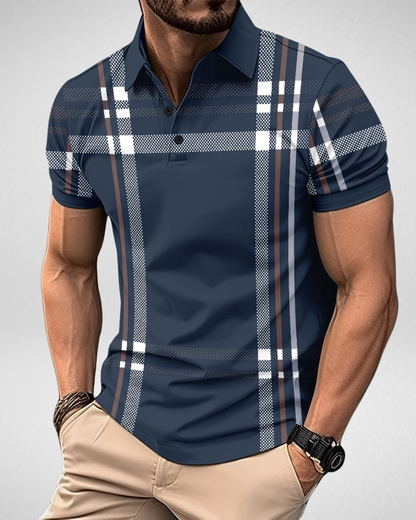 Heren Polo- Ruitpatroon – Slim Fit & Stijlvol Design