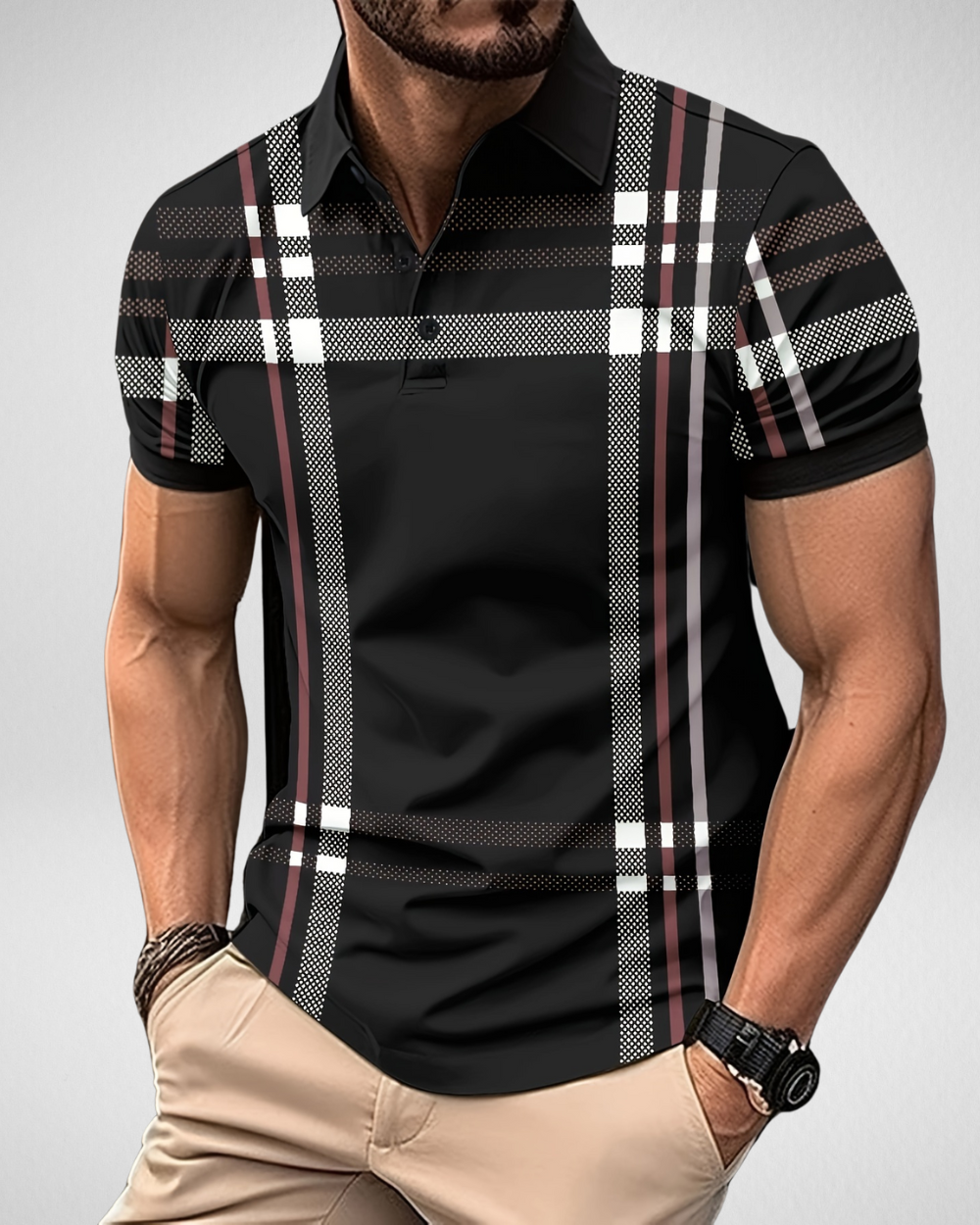 Heren Polo- Ruitpatroon – Slim Fit & Stijlvol Design