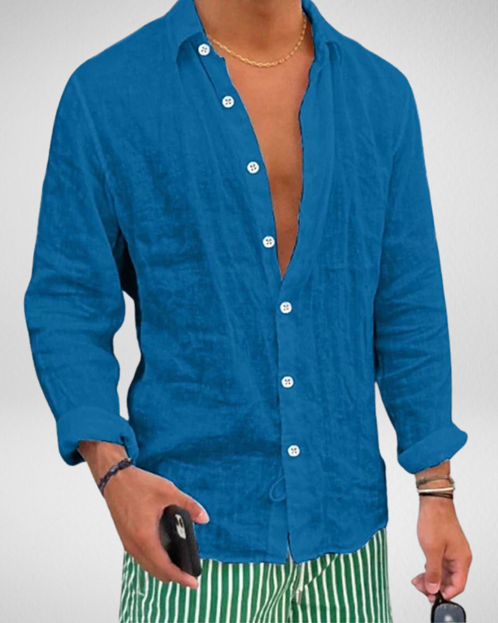 Zomerse Linnenlook Overhemd – Casual en Ademend
