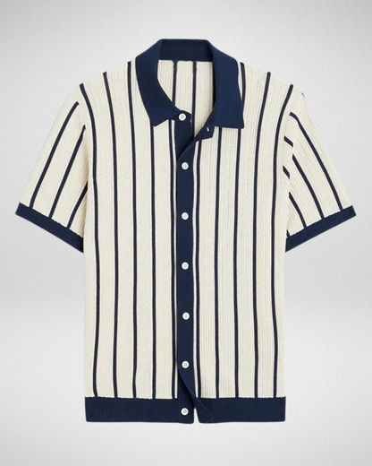 Gebreide Polo – Verticale Strepen – Zomerse Casual Stijl
