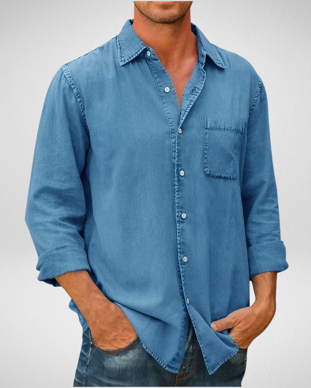 Heren Overhemd – Losvallende Pasvorm – Casual Dagelijkse Look
