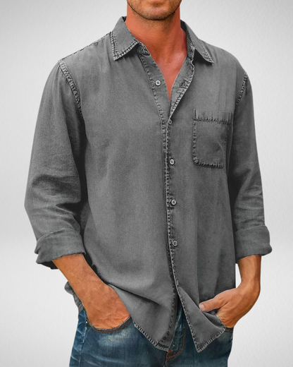 Heren Overhemd – Losvallende Pasvorm – Casual Dagelijkse Look