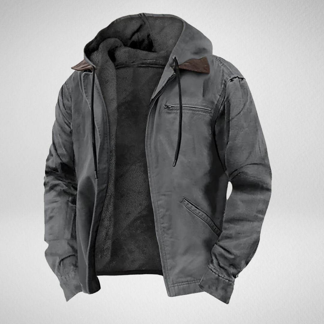 Heren jas met capuchon – Gevoerd model – Voor frisse herfstdagen