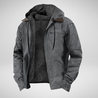 Heren jas met capuchon – Gevoerd model – Voor frisse herfstdagen