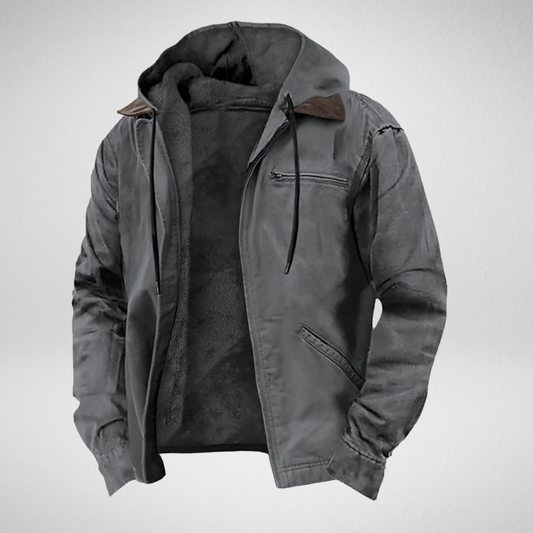 Heren jas met capuchon – Gevoerd model – Voor frisse herfstdagen