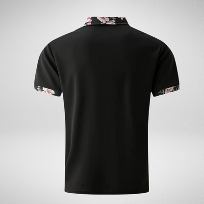 Heren Zomer Polo – Bloemenprint Kraag – Korte Mouw