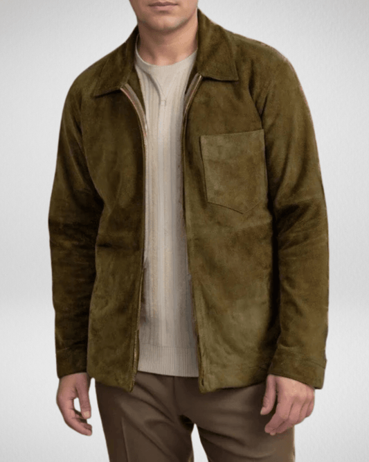 Suède Herenjack met Rits - Roem Herenmode